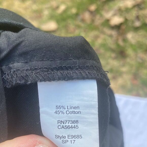 J.Crew Black Linen Mini Scallop Hem Shorts - Picture 6 of 6